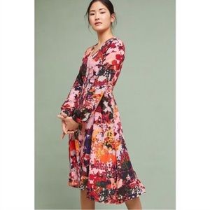 NWT Anthropologie Maeve Floral Wrap Dress